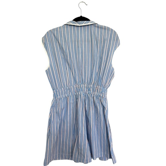 Anthropologie Blue White Red Striped Woman’s Cotton Romper Size XS New With Tags - Picture 5 of 11
